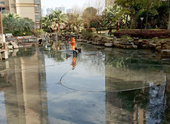 滕州景观池淤泥清理